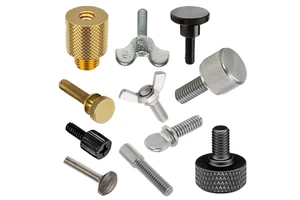China Wholesale Thumb Screw M3 M4 M6 M8 1 Inch Flat Head Shoulder Brass Stainless Steel Metal Titan Aluminum Knurled Thumb Screw