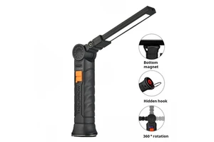 Dimmable LED Work Light Portable Waterproof Rechargeable Multi-Functional Magnetic Folding Design For Car Maintenance