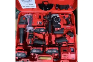 MWQ Professional 4pcs Brushless Combo Kit 21V Cordless Tool Set Angle Grinder Hammer Drill Wrench Compatible with M18 Battery