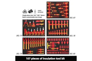 107PCS Professional Mechanic Set Insulation Tool Kit Hand Kit Impact Socket Set Blade Automotive Repair Home Maintenance OEM/ODM