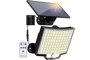 Solar Wal Lights Outdoor Waterproof 106 LED 3000LM Split Solar Outdoor Lights with Motion Sensor
