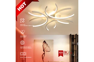 Modern LED Ceiling Lamp for Indoor Living Room Bedroom Lighting Home Decorative Remote Minimalist Stainless Steel Bathroom