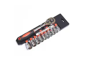 12pc Multifunctional Carbon Steel Hand Socket Sleeve Wrench Set Mechanic Tool Box Set