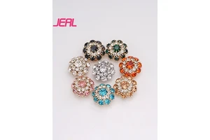 Designer New Sparkly Rhinestone Button Covers Zinc Alloy Removable Buttons & Cufflinks Plating Technics Dress Shirt Clip