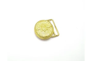 2026 China Factory Custom 40MM High Quality Shinny Gold Color Custom Flag Brass Belt Buckle