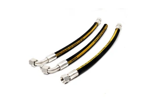 High Pressure Resistance Black Rubber Hydraulic Hose R2at 1/4" R5 Hose and Fittings