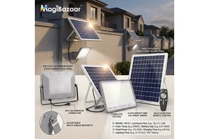 Commercial Area Lighting IP65 LED Wide Angle Illumination Parking Lot Farm Ranch Billboard Exterior Solar Powered Flood Light