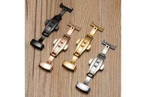 Factory Sell Watch AccessoriesThickened Butterfly Clasp Different Colors Stainless Steel Butterfly Watch Buckle