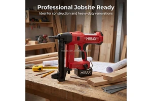 220V 90J Cordless Electric Nail Gun Rechargeable Lithium Battery Powered Brad Nailer for Woodworking and DIY