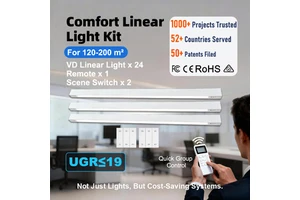 Amelech ZigBee 3.0 Scheduled Dimming LED Linear Office Light with PIR & Daylight Sensors 0-100% Smart Dimming