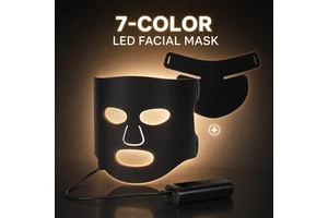 7-Color LED Face & Neck Mask Flexible Silicone Photon Light Skincare Device 830nm NIR Wireless Remote Control OEM ODM Wholesale