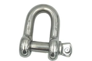 D Shackle Stainless Steel Wholesale Ss304 Ss316 European Standard 4mm -36mm Carton Hardware Polished With Screw Collar Pin
