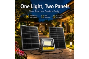 High Brightness Solar Powered Flood Light with Aluminum Housing Motion Sensor and Long Working Time for Garden Security Lighting