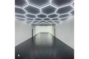 New Trend Easy Install Garage Light Hexagonal LED Light Garage Use Long Strip Ceiling Light for Workshop