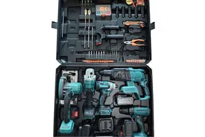 Portable Electric Toolbox Practical and Handy Tool Sets 5-in-1Electric Tool Set