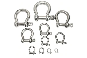 Hot Sale Casting Stainless Steel AISI304/316 D Shackle for Boats and Yachts