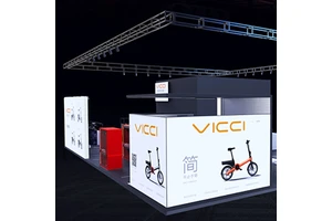 Custom Exhibition Booth with LED Light Trade Show Exhibition Booth Wood Display Stand for Commercial Fair Canton Fair