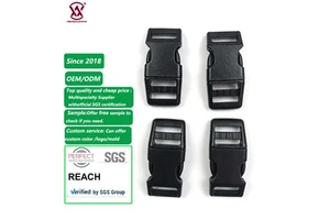 Wholesale Durable Plastic Side Release Buckle Custom Black Quick Release Clip for Outdoor Gear Factory OEM ODM Service