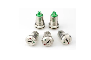 12MM Rotary Switch Electronic Lock Switch Toy Key Phone Made Of Durable Metal Max. Voltage 250V