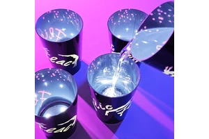 Customized LED Light Cup Thermal Transfer Printing Glowing Cup Flashing Features Party Decorations Beer Drink Display