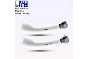 Unisex Elastic Ice Silk Compression Sportswear Breathable Arm Sleeves for Men and Women Seamless Sets for Outdoor Cycling