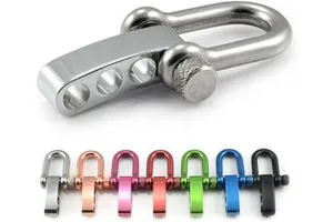 Buckle Alloy Shackle Clasp Adjustable Bow Screw Pin D Ring Shackles Antique Bronze Survival Bracelet Clasp Anchor Buckle for