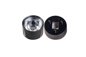 Clear Surface 13mm PMMA Optical LED Lens With Black Holder LED Light Reflector Cup Innovative LED Lenses & Reflectors
