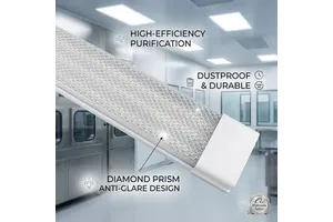 LED Tri-proof Prismatic Cover Purification Lamp Mosquito Control High Brightness Super Bright Linear Light IP20 Rated 6000K