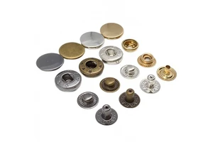 Garment Accessories Bottoni Custom Logo Metal Black Buttons Press Buttons Set Custom Snap Button For Garments