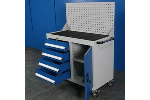 Durable Metal Workshop Garage Tool Box Trolley Cabinet 4 Drawers OEM 200kg Load Capacity Portable for Professional Mechanics