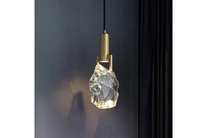 PM Copper K9 Crystal Restaurant Small Pendant Light Multi Head Custom Corridor Staircase Chandelier Bar Bedside Decoration Lamp