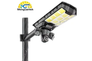 Solar Street Light With Camera 4G Wifi 6MP Outdoor Solar Monintoring Lamp CCTV Wireless Net Work Camera With 800W Solar Camera