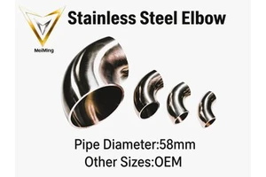 MeiMing CE D58mm Stainless Steel Elbow Pipe Fittings Plumbing Fittings Joints OEM for Plumbing Pipelines Connection and HVAC