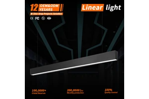 Commercial Lighting LED IP44 Dustproof Cool White 6000K Office Light Gym Supermarket Garage LED Linear Light