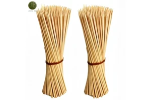 Factory Wholesale Heat Resistant Disposable Thick Bamboo Skewer Sticks Shish Kabob Picks for Outdoor BBQ Grilling Camping