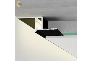Aluminum LED Ceiling Light Profile Contour Lighting Fixtures Top Corner Line Bulb Lampshade Low Chandelier Tile Accessories