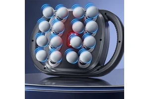 Infrared Heat Massage Gun 16 Head Dual Cluster Deep Tissue Kneading Handheld Digital Muscle Pain Relief Device