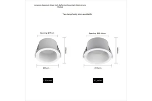 Manufacturer-supplied LED Anti-glare Downlight Recessed Ceiling Light High-efficiency 3000K Warm White Ra 90 Housing Kit