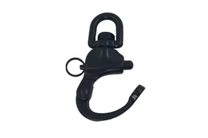 Climb Black Quick Release High Strength Swivel Snap Shackle