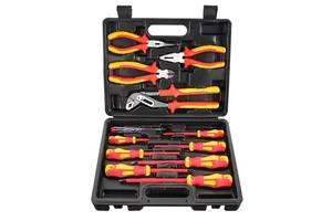 12PCs VDE Insulated Tool Kit Electrician Tool Box| VDE Screwdrivers Pliers Set Professional Electrical Hand Tools