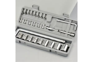Factory Direct Multi-Purpose Durable 27-Piece Hardware Tool Combination Sleeve Set with Bending Rod and Screw Head Repair Tools
