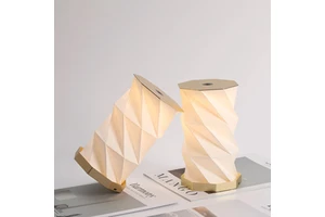 CORDLESS FOLDABLE RHBOMIC PAPER LAMP Touch Control Dimmable Eco-Friendly Warm White LED Portable Home Decor Modern Lighting