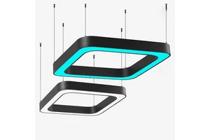 Wholesale Modular Connectable Linear LED Pendant Light Rectangular Frame Suspended Linear Lighting For Commercial Office Gym