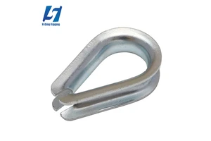Hot Selling Drop Forged Galvanized DIN6899B Q235 Steel Thimbles with Wire Rope Packed in Bag for Industry Use