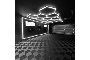 2024 NEW Portable AC Honeycomb LED Ceiling Light 6000K Large Commercial Use Barber Shop Workshop Gym Supermarket Show Room