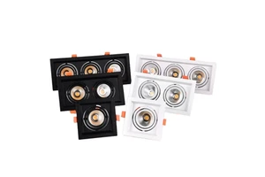 Modern LED Recessed Ceiling Lamp Spot Lighting with Square Rectangular Frame Housing Pot Lights