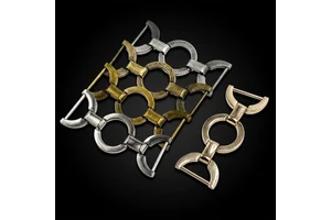 Swimwear Ring Buckle Metal Ring Buckle Irregular Bead Custom Bikini Shoulder Connector For Dress Shoes Swimwear Dresses