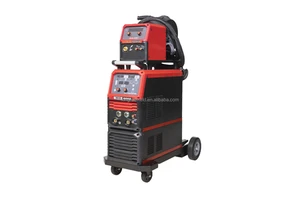 MIG500DW Water Cooled High Speed Pulse Multi Function MIG MAG Welder Economic Version with Gas Cylinder Trolley