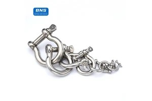 BNS Wholesale Prices Stainless Steel 304 Bow Shackle Screw Pin Heavy Duty Anchor Shackle Large Bow Shackles