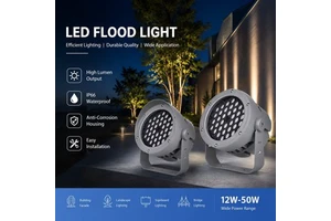 Waterproof LED Spotlight, Outdoor Garden Landscape Flood Light for Tree, Building Facade & Yard Lighting